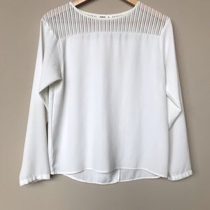 White Slit Open Back Top